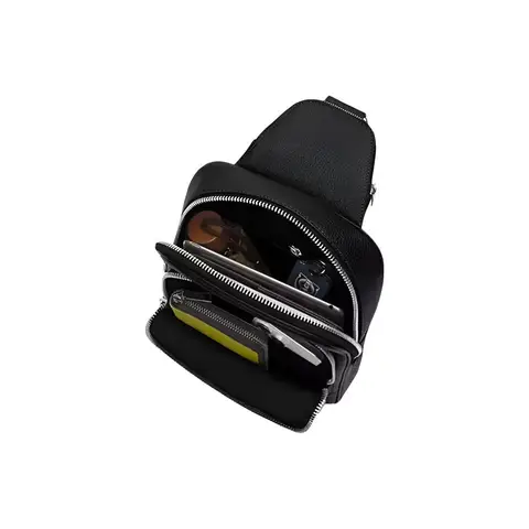 COACH ETHAN Coated Canvas Sling Bag Small 男士's Black CBI71-QBMI5