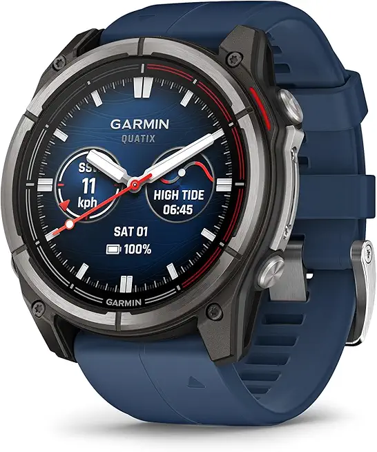 Garmin® quatix® 8,51 公釐,海洋 GPS 智慧型手錶,明亮的 AMOLED 顯示器,圖表繪圖儀控制,內建手電筒,24/7 健康與保健功能