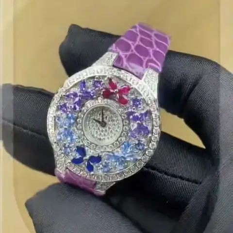 精品 Colorful 女士's 手錶 Quality Jewel Wrist手錶 錶帶 優雅 Timepiece for 女士 精品 Brands 石英 手錶es clock