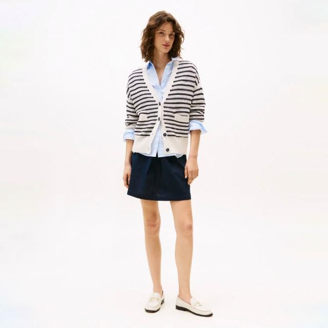 官 方 旗 艦 館 【 T O M M Y H I L F I G E R 】 官 方 旗 艦 館 棉 麻 裙 裝 _ 藍 色