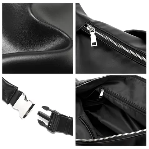 2026 Multi-purpose Single-Shoulder Dumpling Bag Casual Simple Crossbody Bag Large Capacity Water-Resistant PU 皮革 Bag