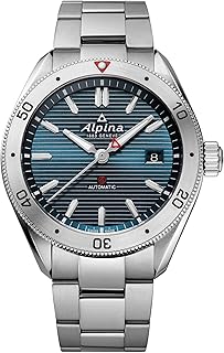 Alpina 男士's 自動機械 Alpiner 手錶, Silver-Tone 不鏽鋼 錶帶, Blue Dial, Date Style: AL-525NS4AQ6B