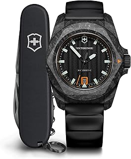 Victorinox I.N.O.X. 自動機械 Black Dial Black Rubber Strap 手錶 Set 41mm - 242023.1