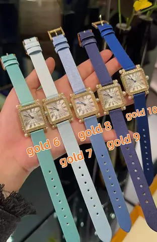 New 2025 女士 精品 Rose Retro 手錶 Arabic Numbers Roman 石英 Clock Vintage Square Diamond Ribbon Strap Lady Wrist手錶