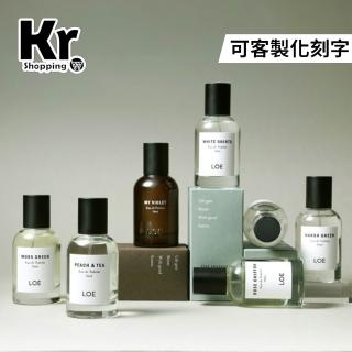 可 客 製 化 刻 印 【 L O E 】 【 官 方 授 權 】 可 客 製 化 刻 字 韓 國 小 眾 香 氛 L O E 香 水 M L 白 襯 衫 蜜 桃 與 茶 慵 懶 香 草 純 淨 香