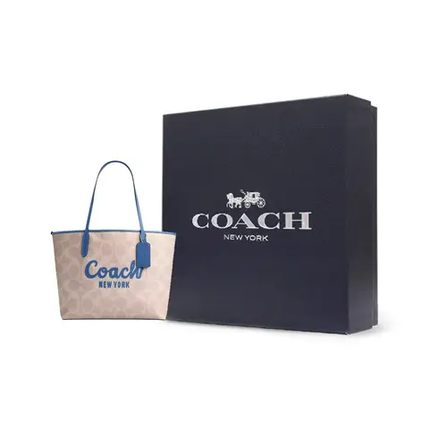 COACH Fabric Tote Bag, Shopping Bag, Shoulder Bag Large 女士's Khaki CY705-IMXIG